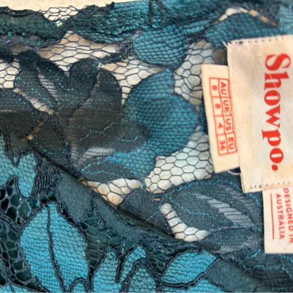 Showpo Teal Floral Mini Dress - Picture 4 of 9